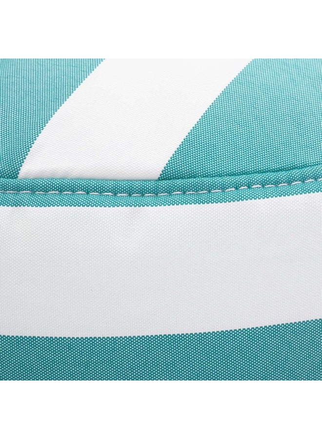 Fatboy Point Outdoor Pouf (Small) | Water and dirt-repellent | Stain-resistant | Designed for indoor and outdoor use | Special filling to guarantee extra comfort | 50×35 cm - Stripe Azur - Image 5